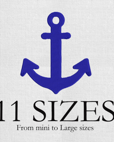 Anchor embroidery design. Mini Anchor Design. Anchor Silhouette. Summer Embroidery design. Nautical embroidery. Anchor pattern. Machine embroidery