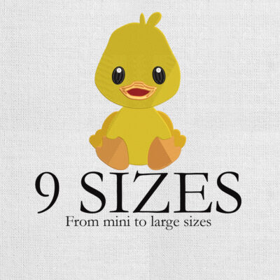 Baby Duck Embroidery Design, Animal Embroidery Design, Machine Embroidery Design, 4 Sizes, Instant Download