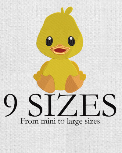 Baby Duck Embroidery Design, Animal Embroidery Design, Machine Embroidery Design, 4 Sizes, Instant Download