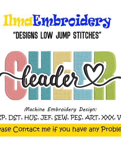 Cheer Embroidery Design - Cheerleader, Gymnast, Jazz Dancer Machine Embroidery,  Digital Download, 9 sizes