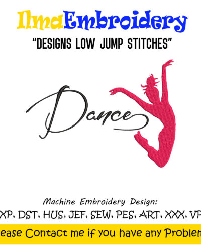 Girl Dance Silhouette Embroidery Design - Cheerleader, Gymnast, Jazz Dancer Machine Embroidery,  Digital Download, 9 sizes
